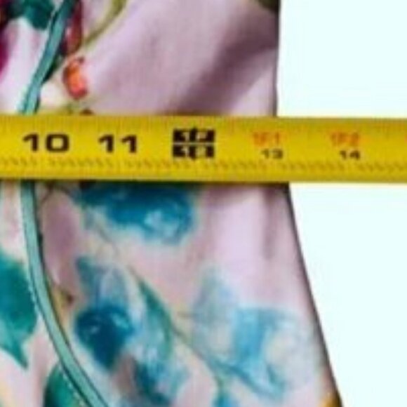 BluMarine Dress Italian Designer Floral Pleats Cotton Lined Women’s Size 42 US 6 - Picture 10 of 16